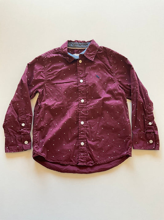 Burgundy w/ Stars Button Up Shirt