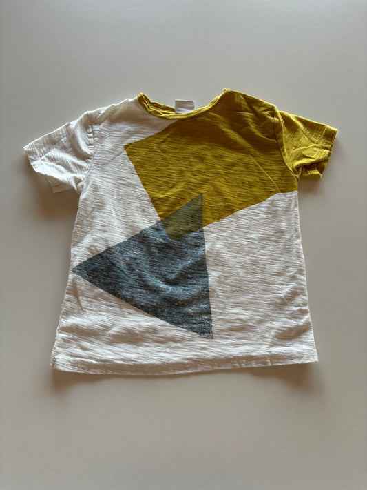 White, Mustard, & Grey Colourblock Tee