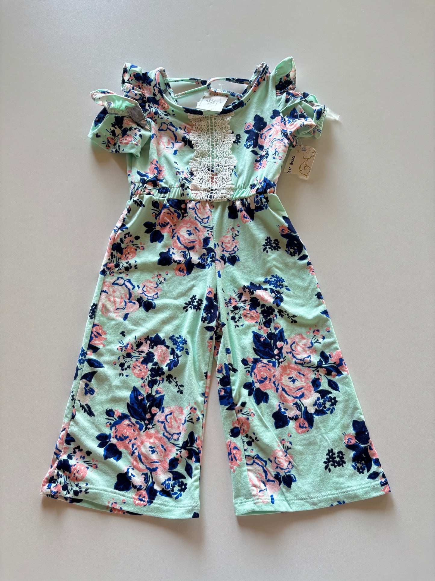 BNWT Mint Floral Romper