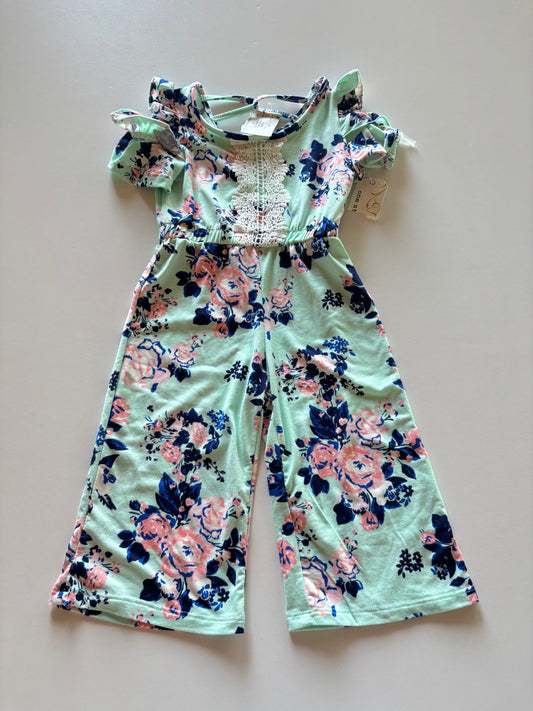 BNWT Mint Floral Romper