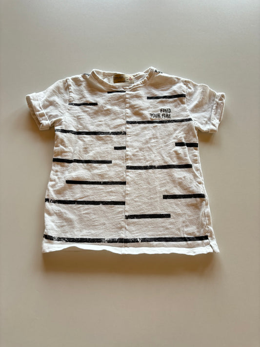 White Find Your Fire Striped Tee
