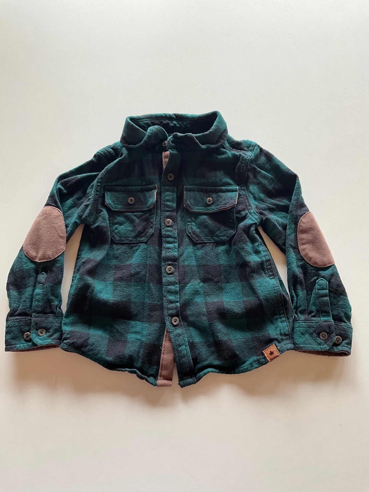 Green Plaid Flannel Shirt