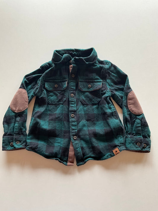 Green Plaid Flannel Shirt