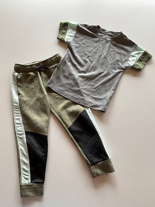 2pc Green, Grey, & Blue Set