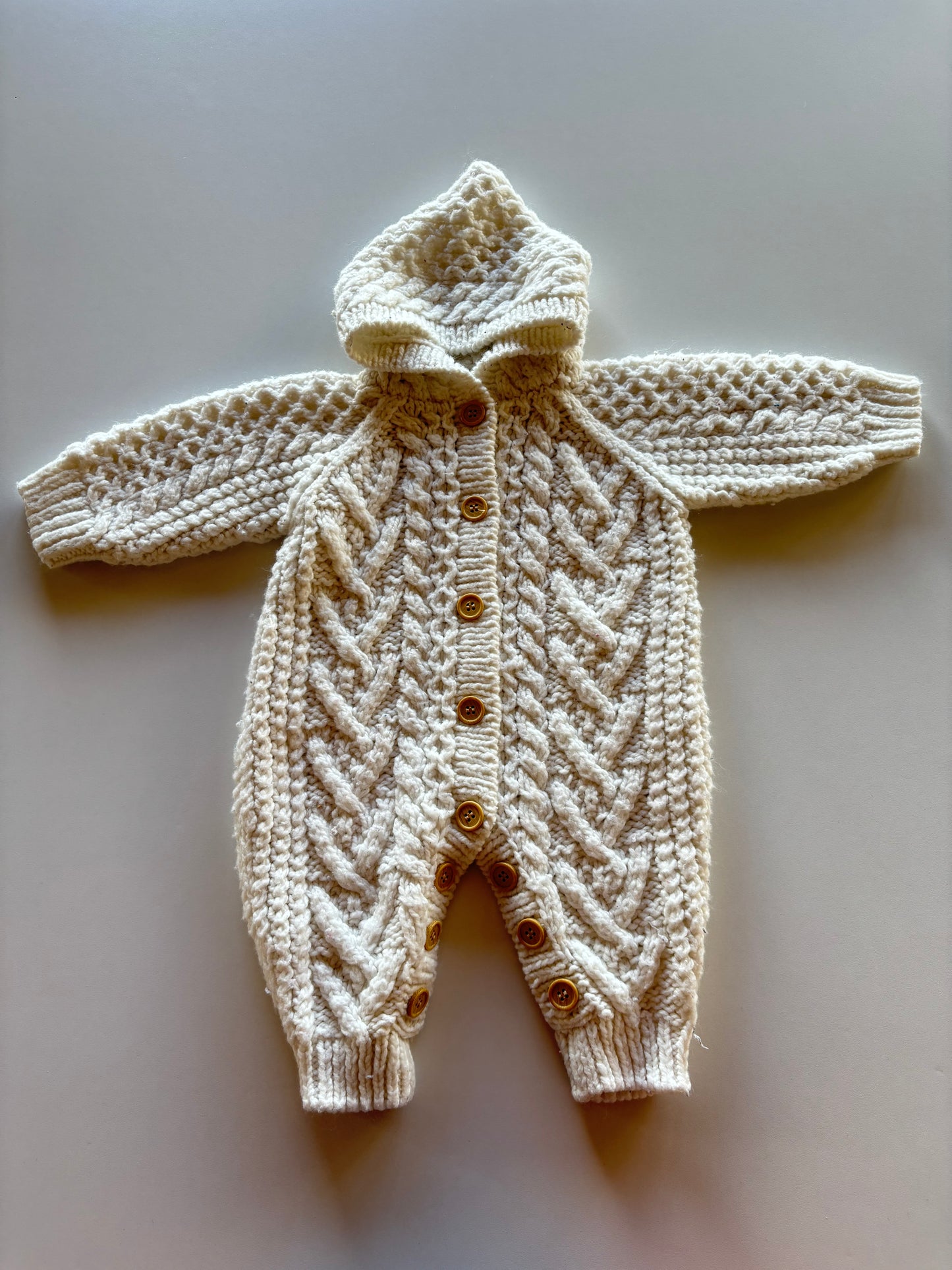 Ivory Knit Romper/Outdoor Suit