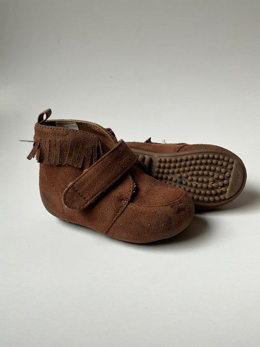 Brown Tassle Booties