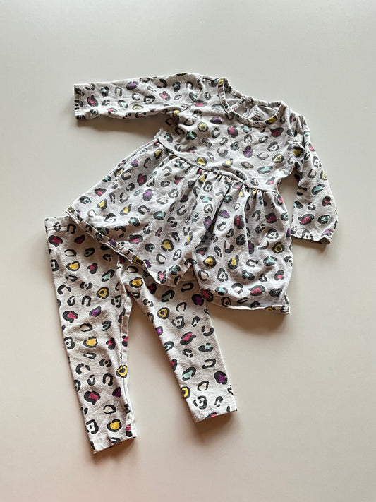 2pc Rainbow Leopard Set