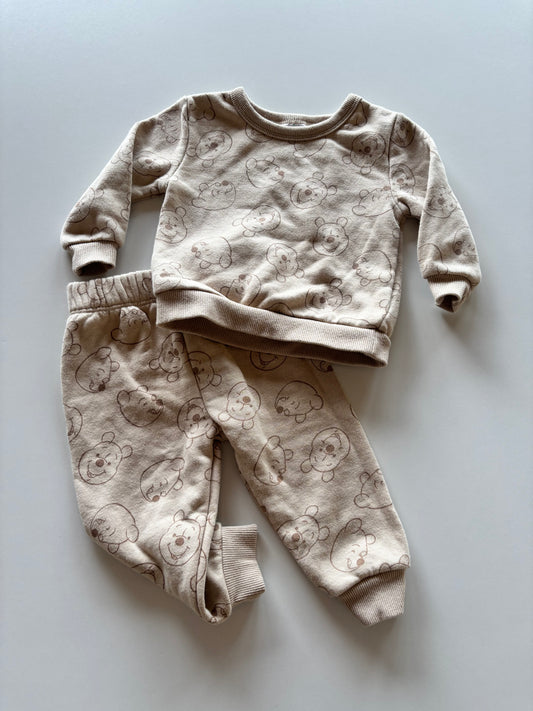 2pc Brown Pooh Bear Set