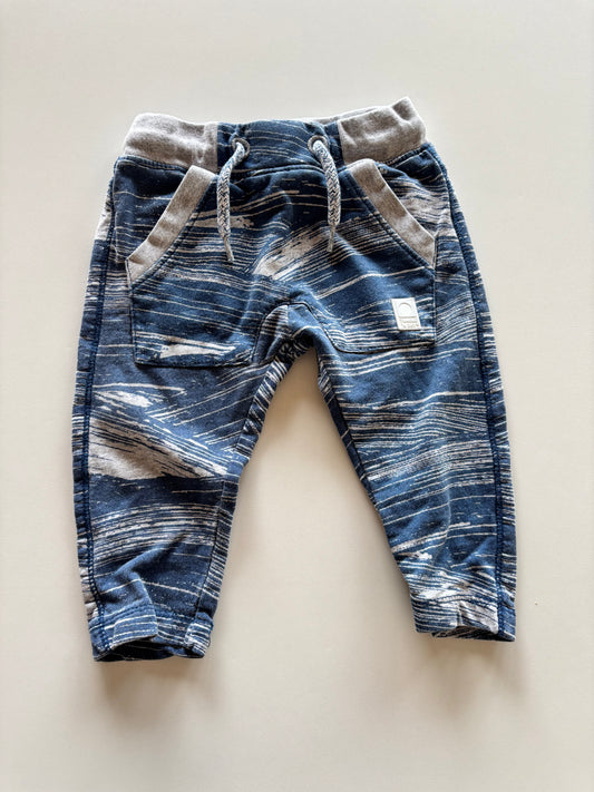 Blue Patterned Joggers
