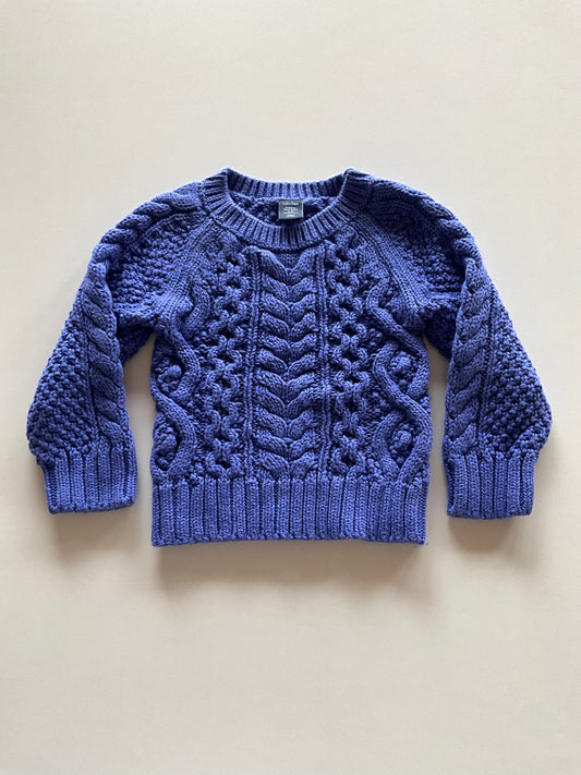 Blue Cable Knit Sweater