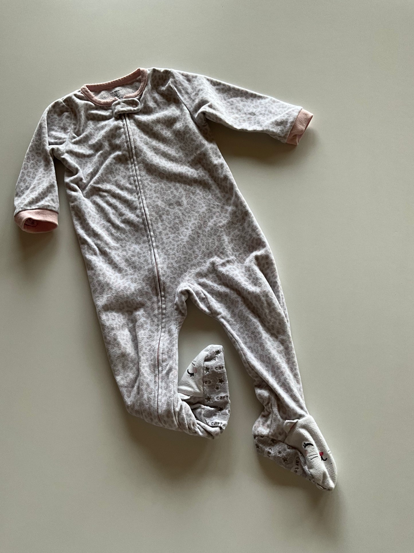 Fleece Pink Leopard Print Sleeper