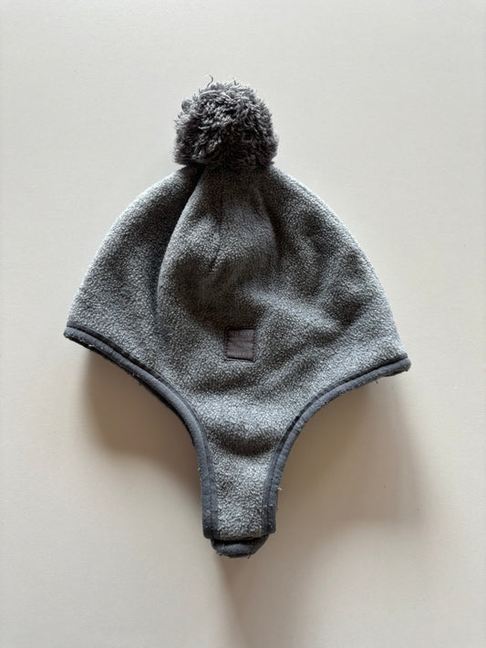 Grey Fleece Pom Toque