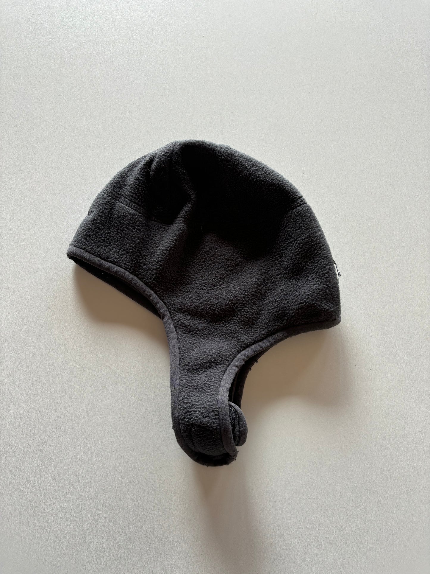 Grey Fleece Chin Strap Toque