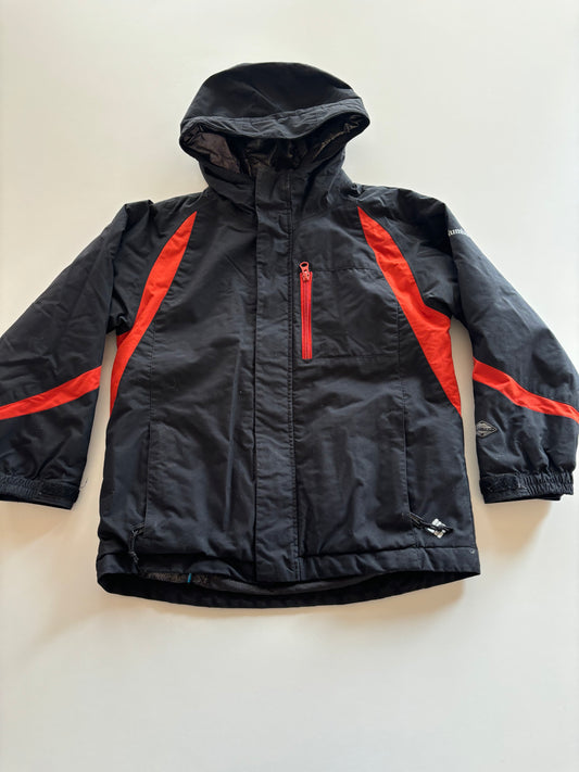 Black & Reddish Orange Winter Jacket