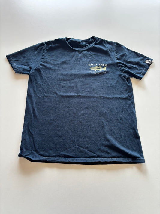 Navy Salty Crew Fish Tee