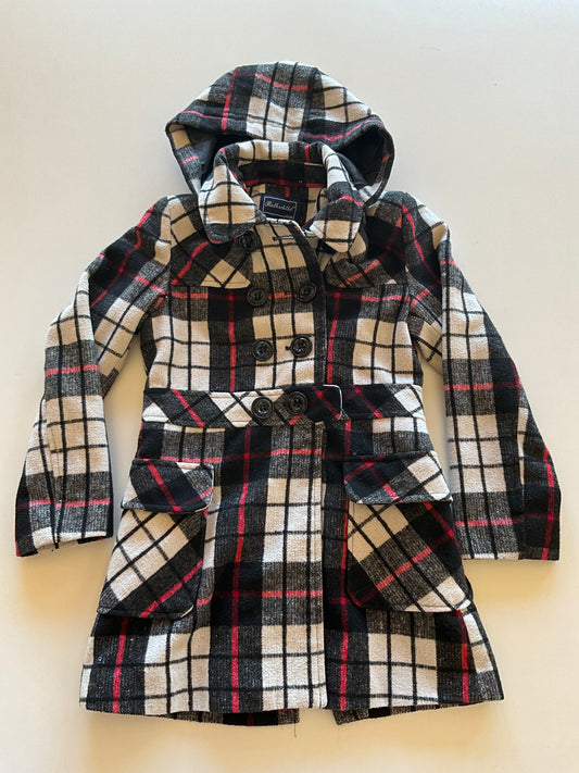 Black, White, & Red Plaid Jacket