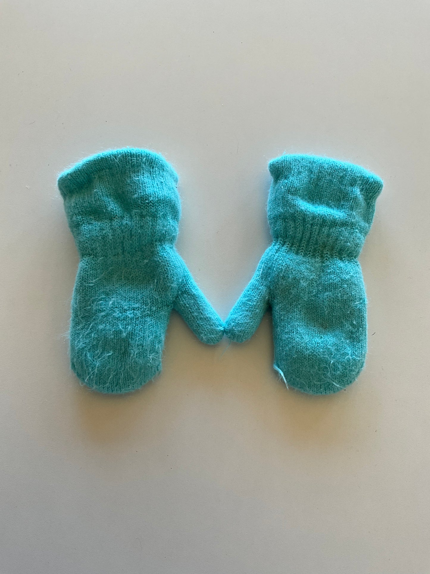 Light Blue Thick Mittens