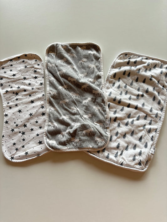 Three Thick Burp Cloths