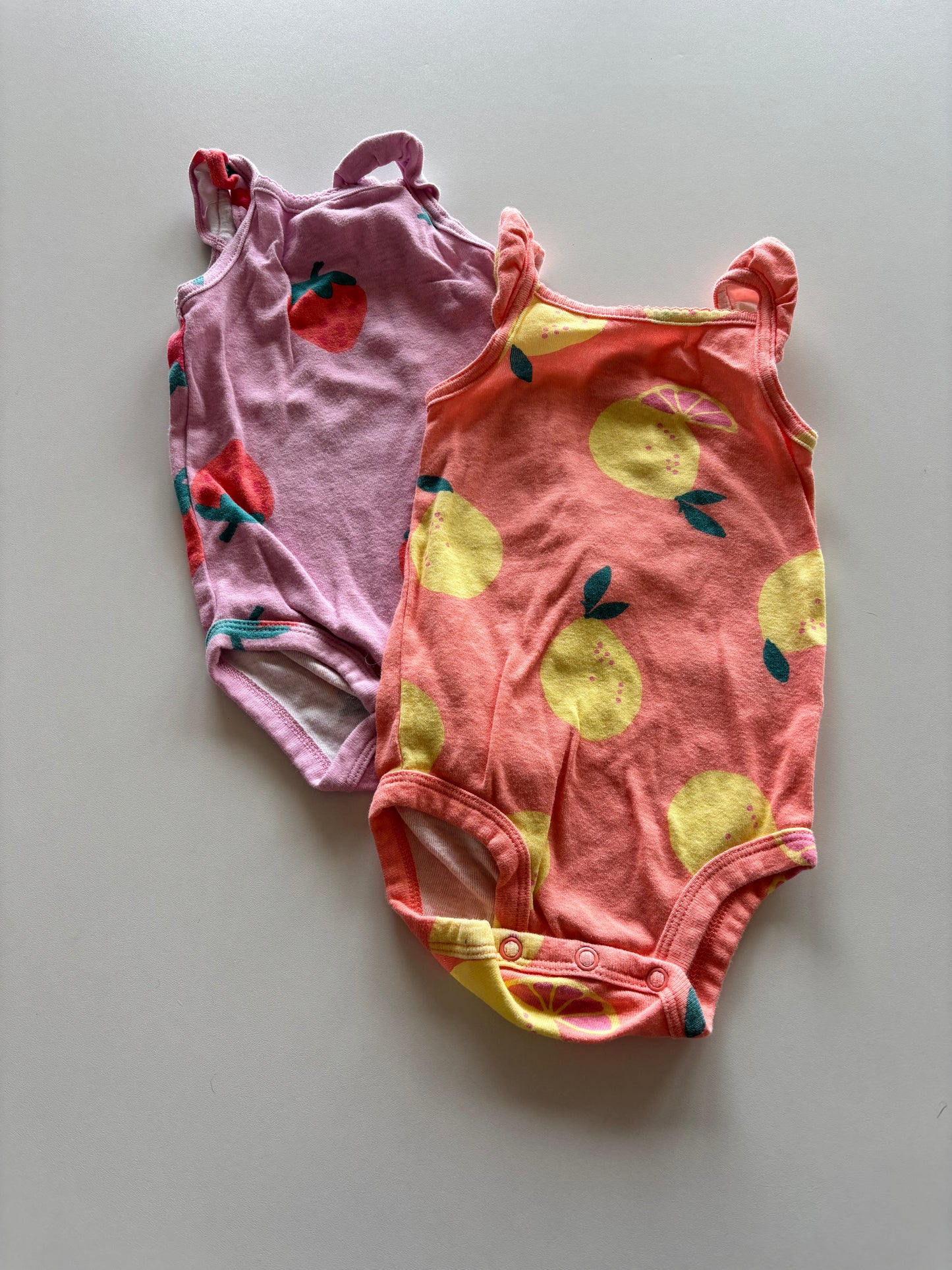 2 Fruit Tank Onesies