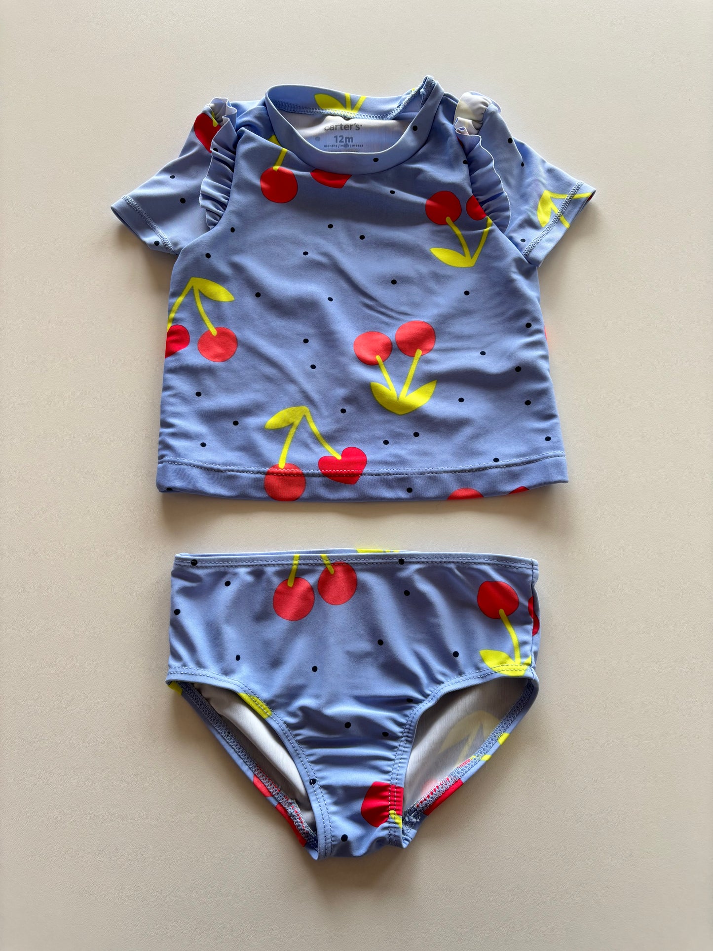 2pc Blue Cherry Swim Set