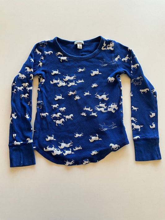 Blue Horse Waffle Shirt