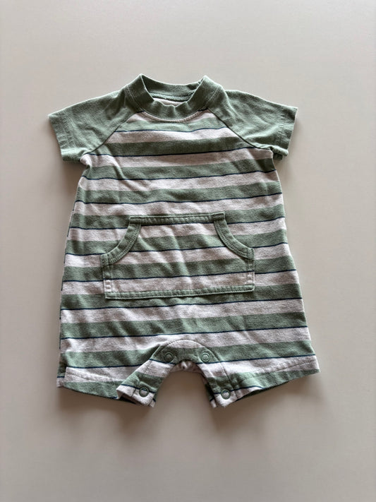 Green Striped Romper