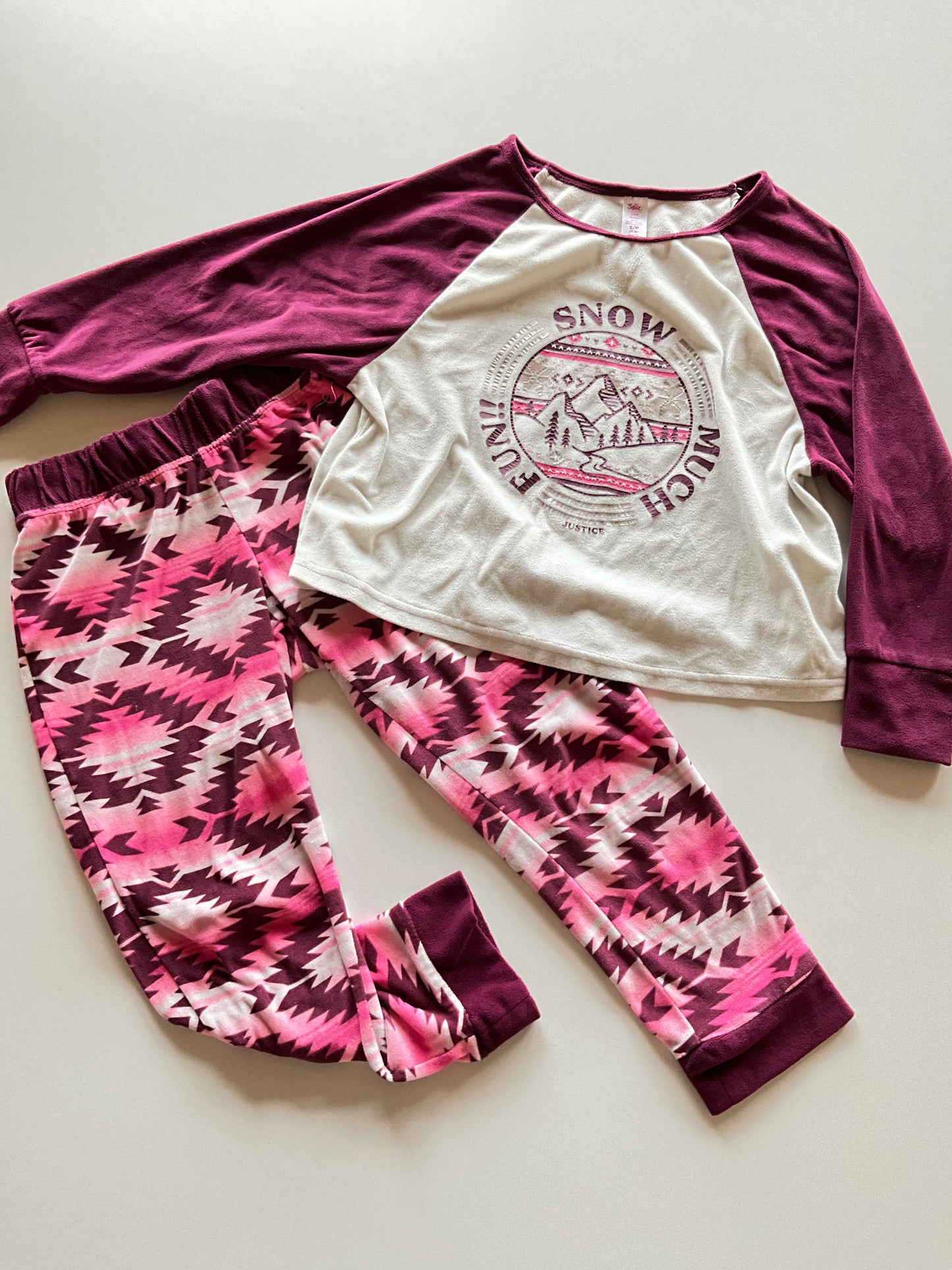 2pc Fleece Patterned Pajamas
