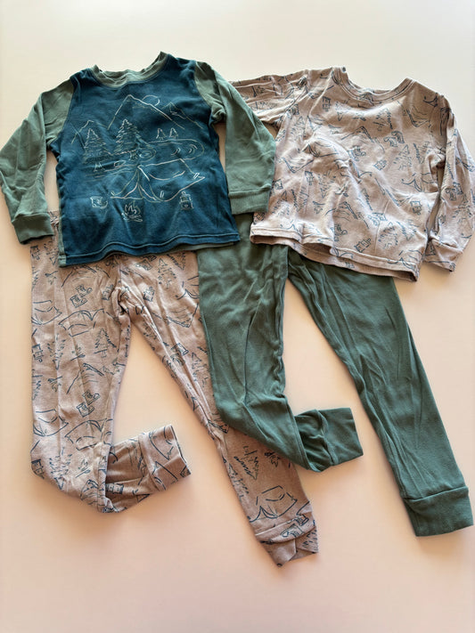 4pc Green Camping Mix & Match Pajamas