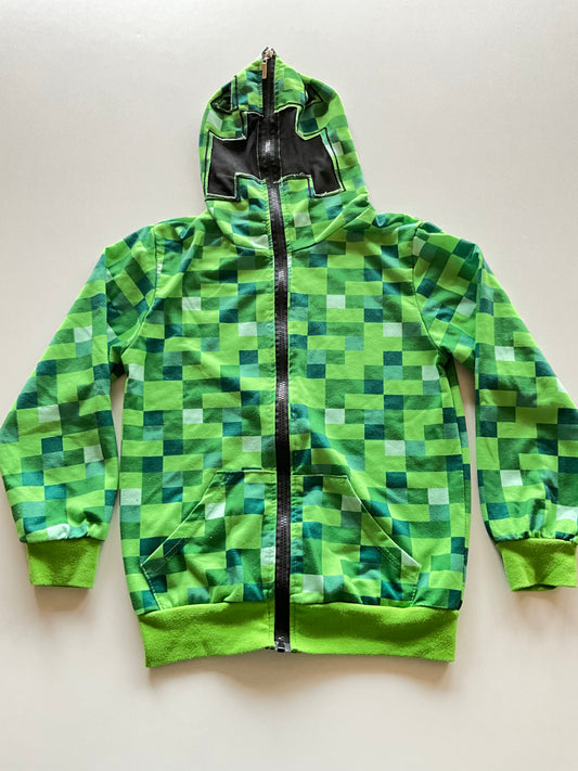 Green Creeper Zip Up Hoodie