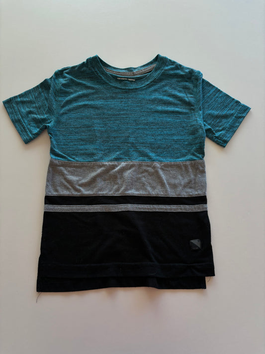 Turquoise, Grey, & Black Tee