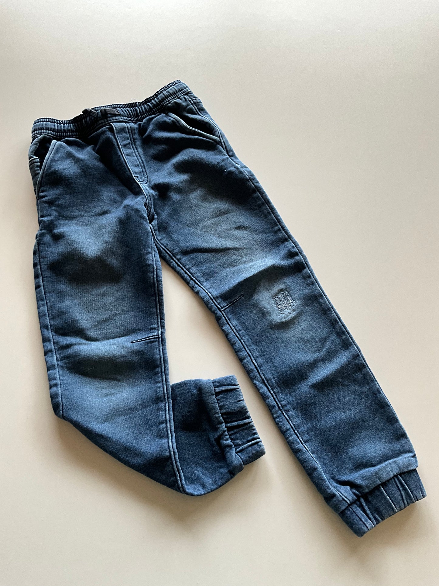 Distressed Denim Joggers