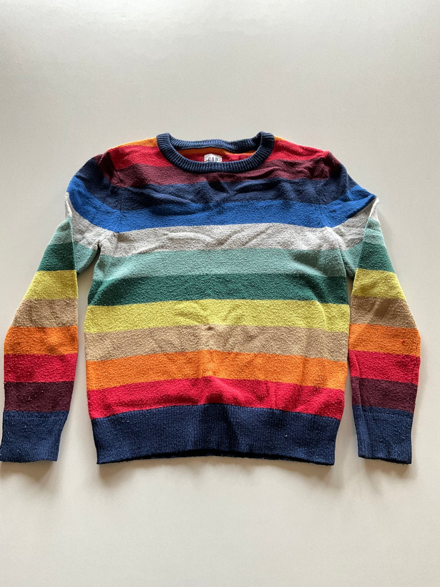 Rainbow Striped Knit Sweater