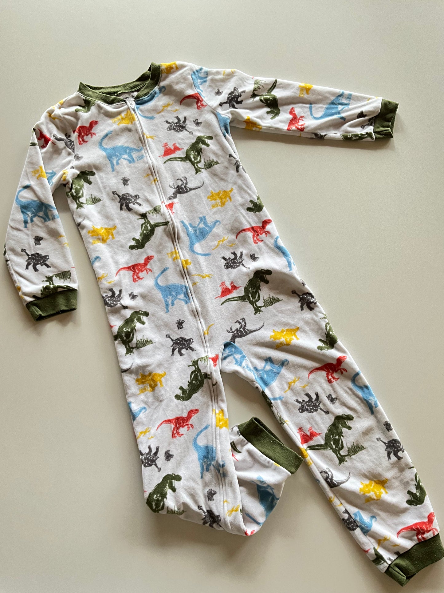 White Dinosaur Fleece Sleeper