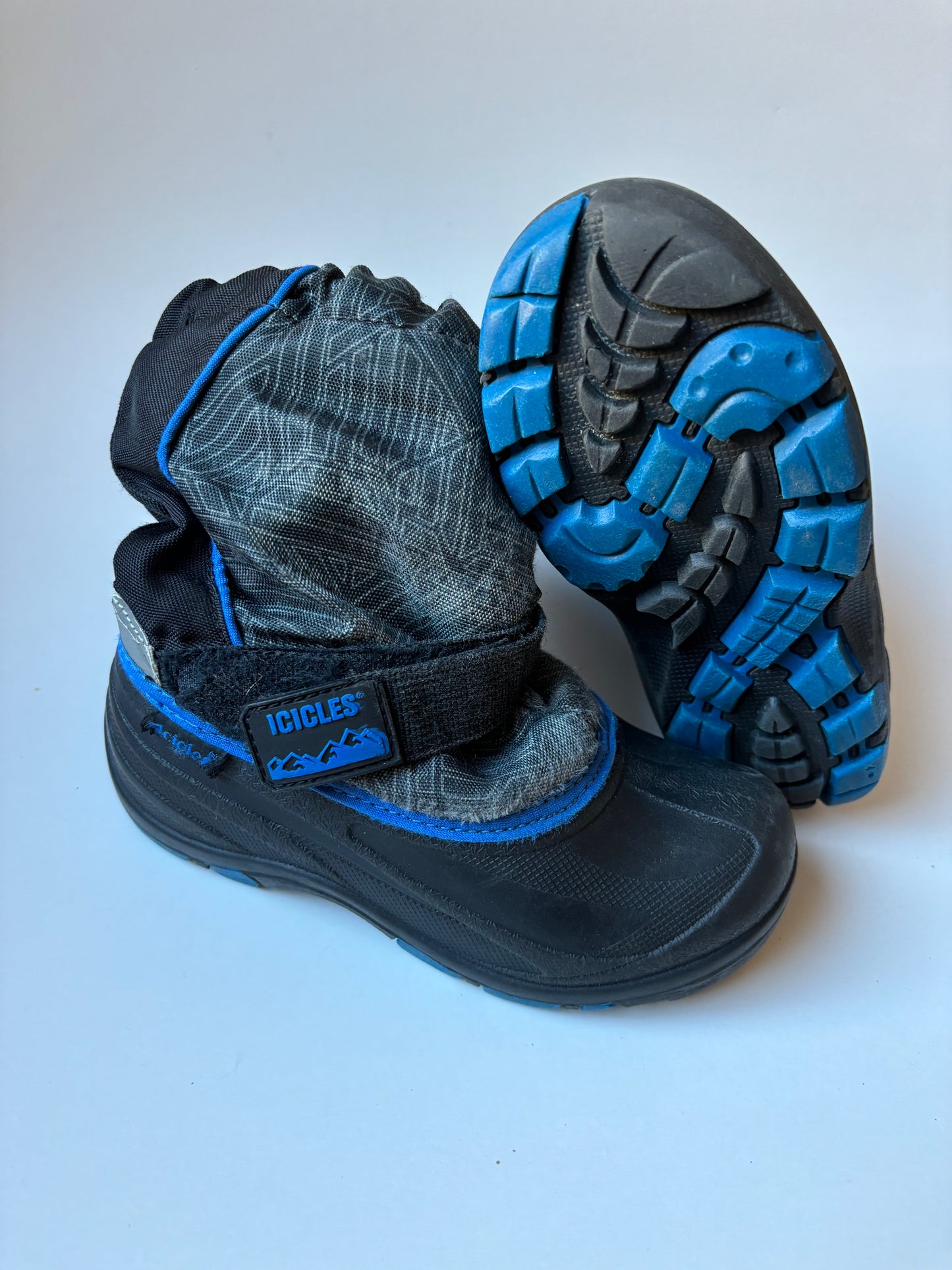 Charcoal & Blue Winter Boots