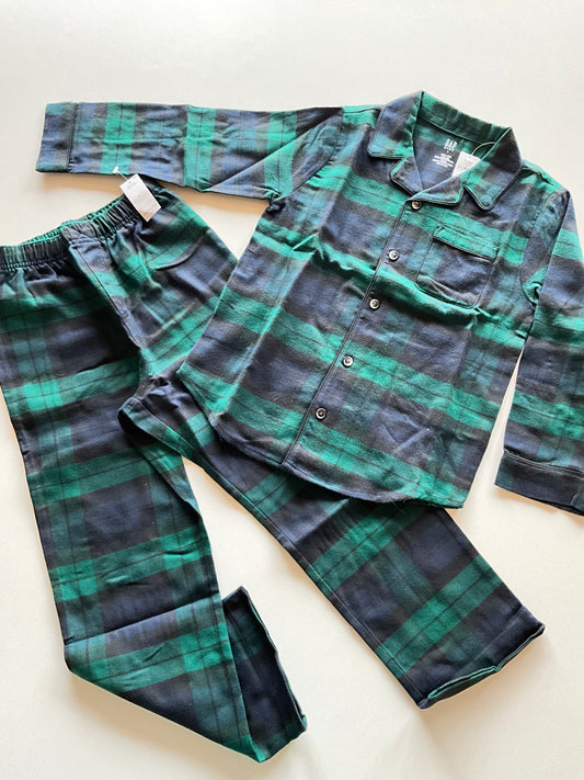 BNWT 2pc Blue & Green Plaid Pajamas