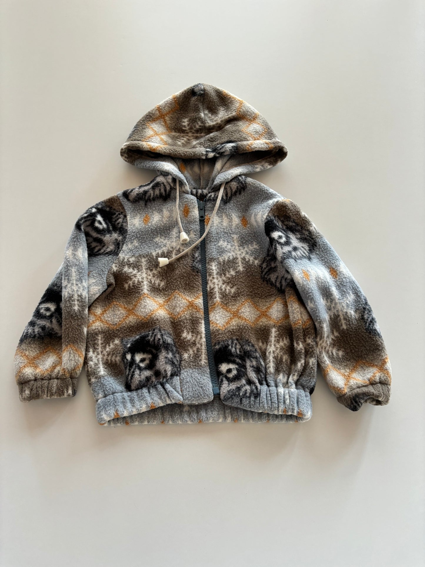 Fleece Wolf Zip Up