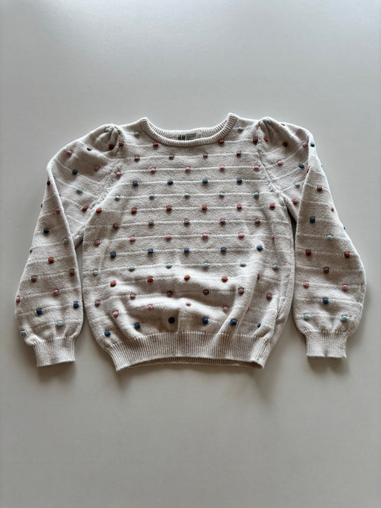 Almond Colourful Dots Sweater