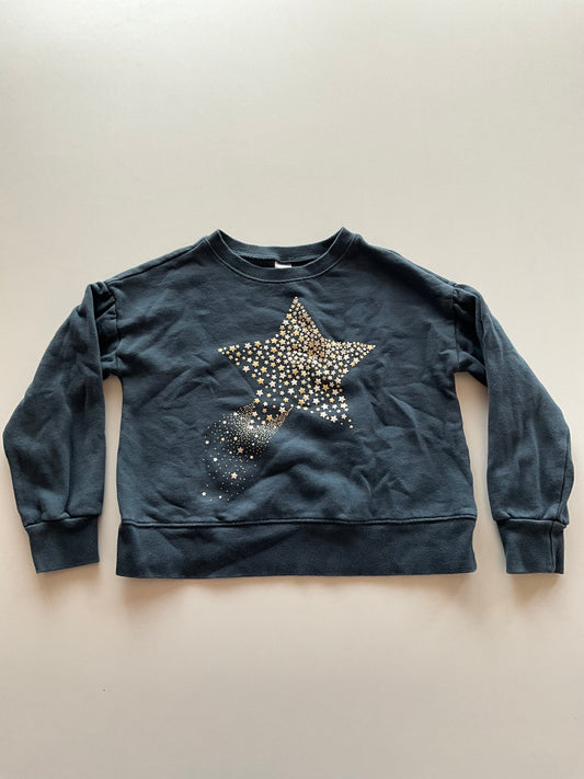 Charcoal Star Cropped Crewneck