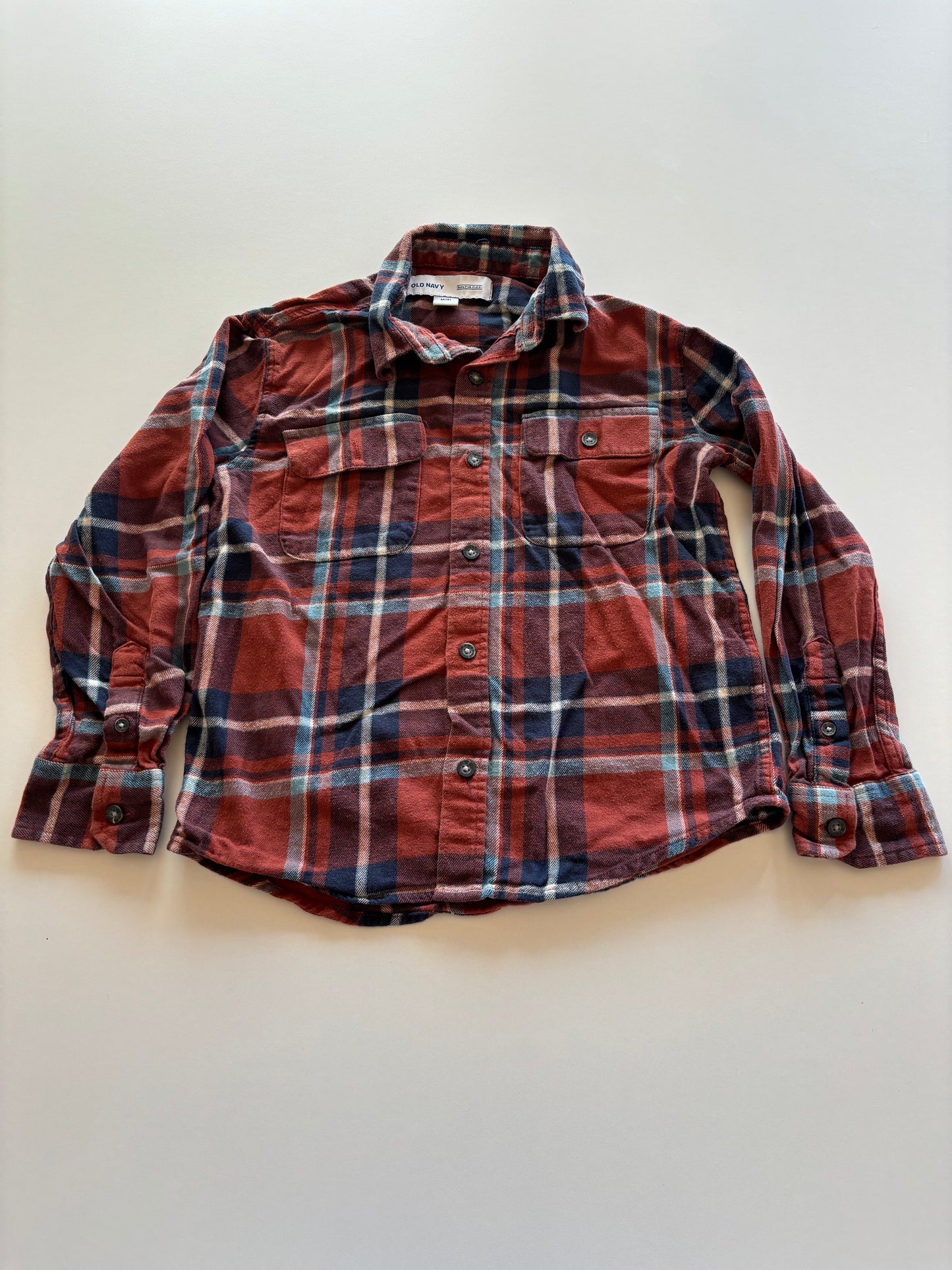 Copper Plaid Flannel Shirt