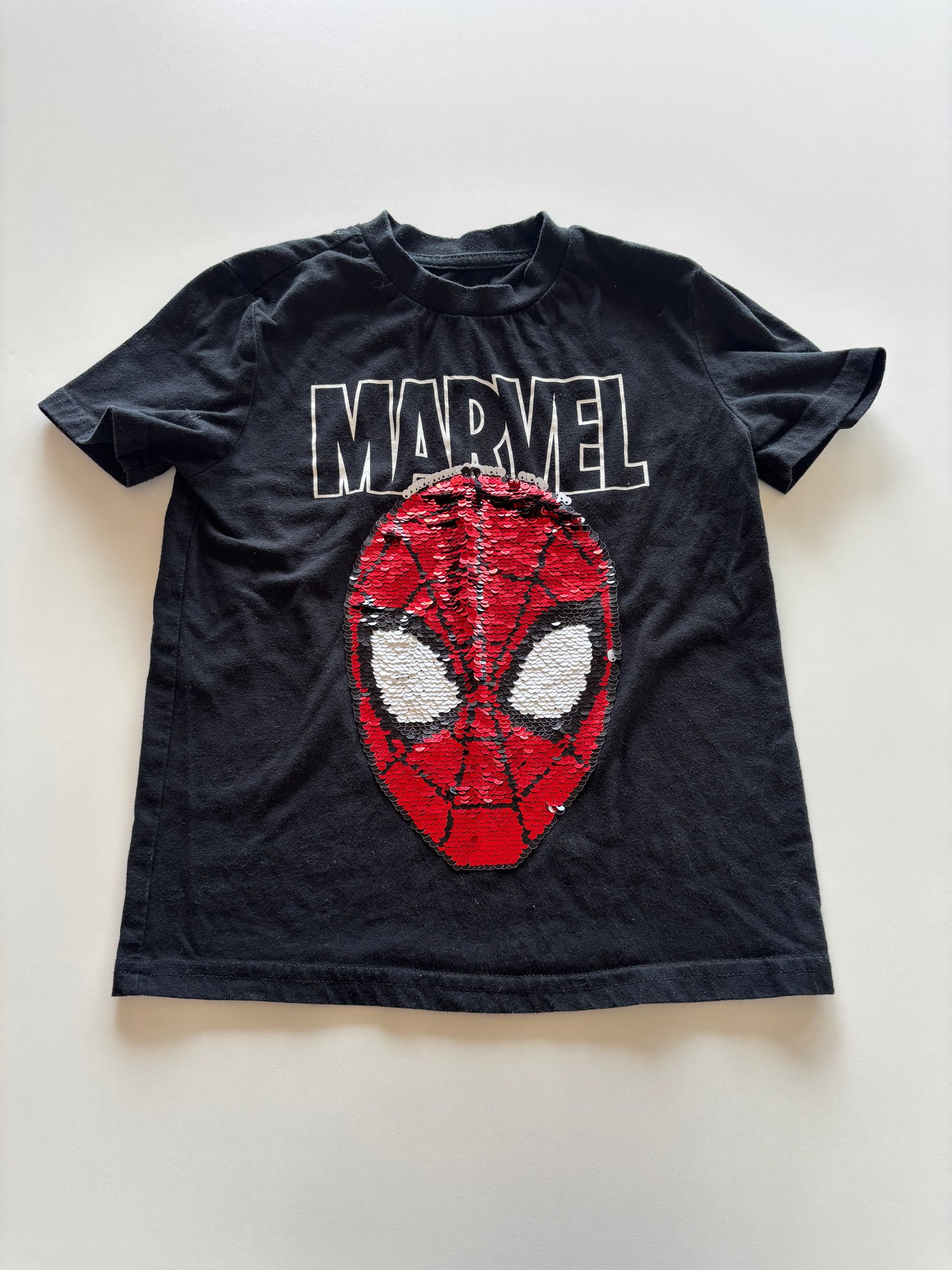 Black Flip Sequin Spider-man Tee