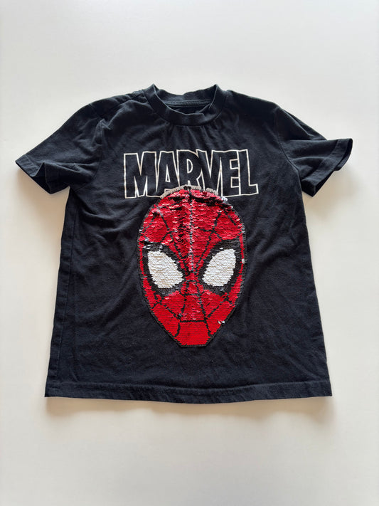 Black Flip Sequin Spider-man Tee