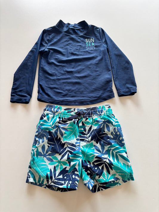 2pc Blue Swim Set