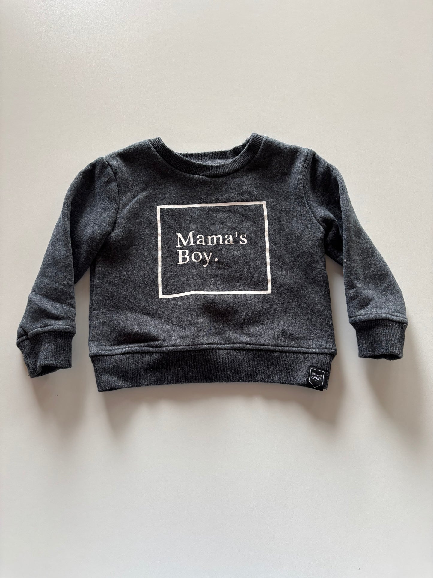 Grey Mama's Boy Crewneck Sweater