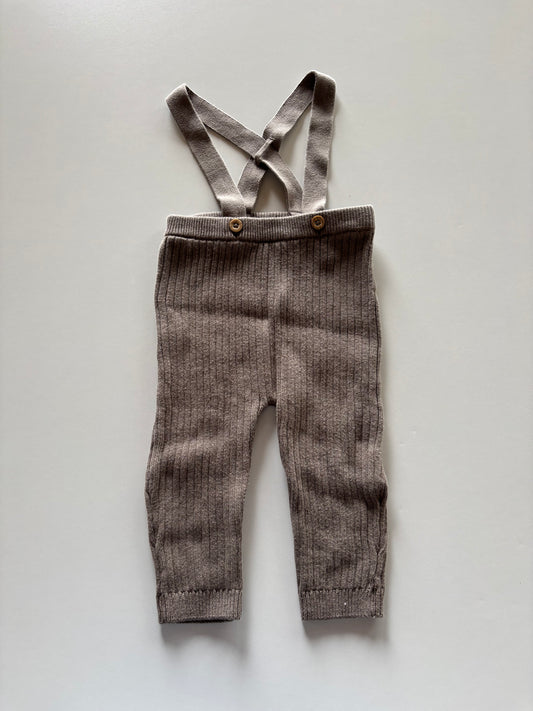 Olive/Clay Coloured Ribbed Overall Pants