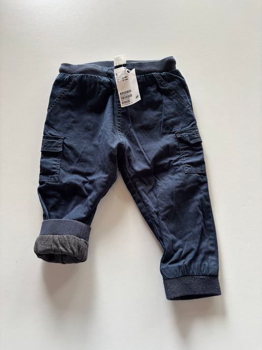BNWT Lined Navy Cargo Joggers