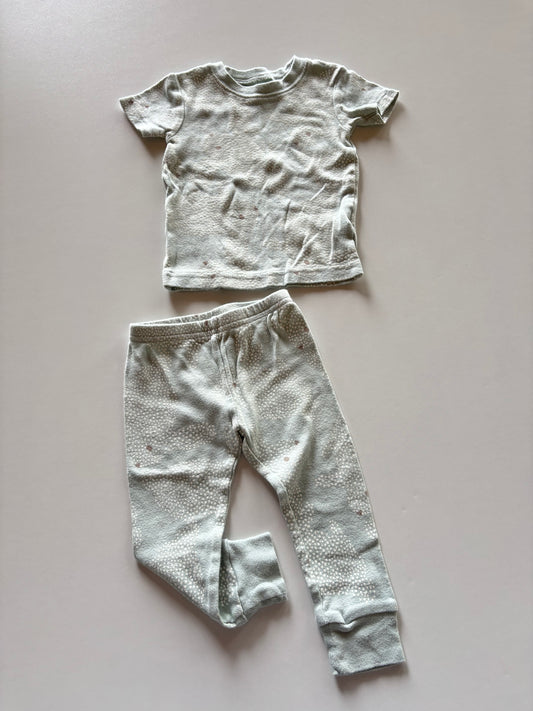 2pc Mint Dotted Rabbit Pajamas