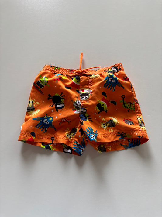 Orange Alien Swim Shorts
