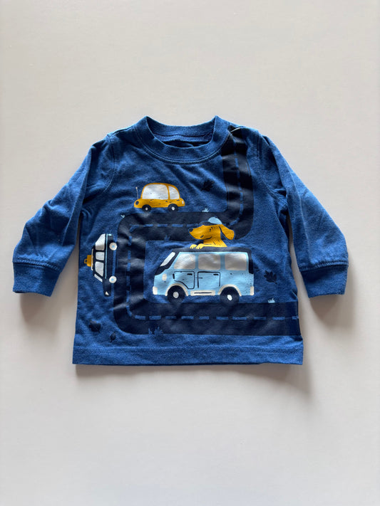 Blue Dog & Cars Shirt