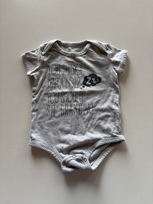 Grey Nap Like Grandpa Onesie