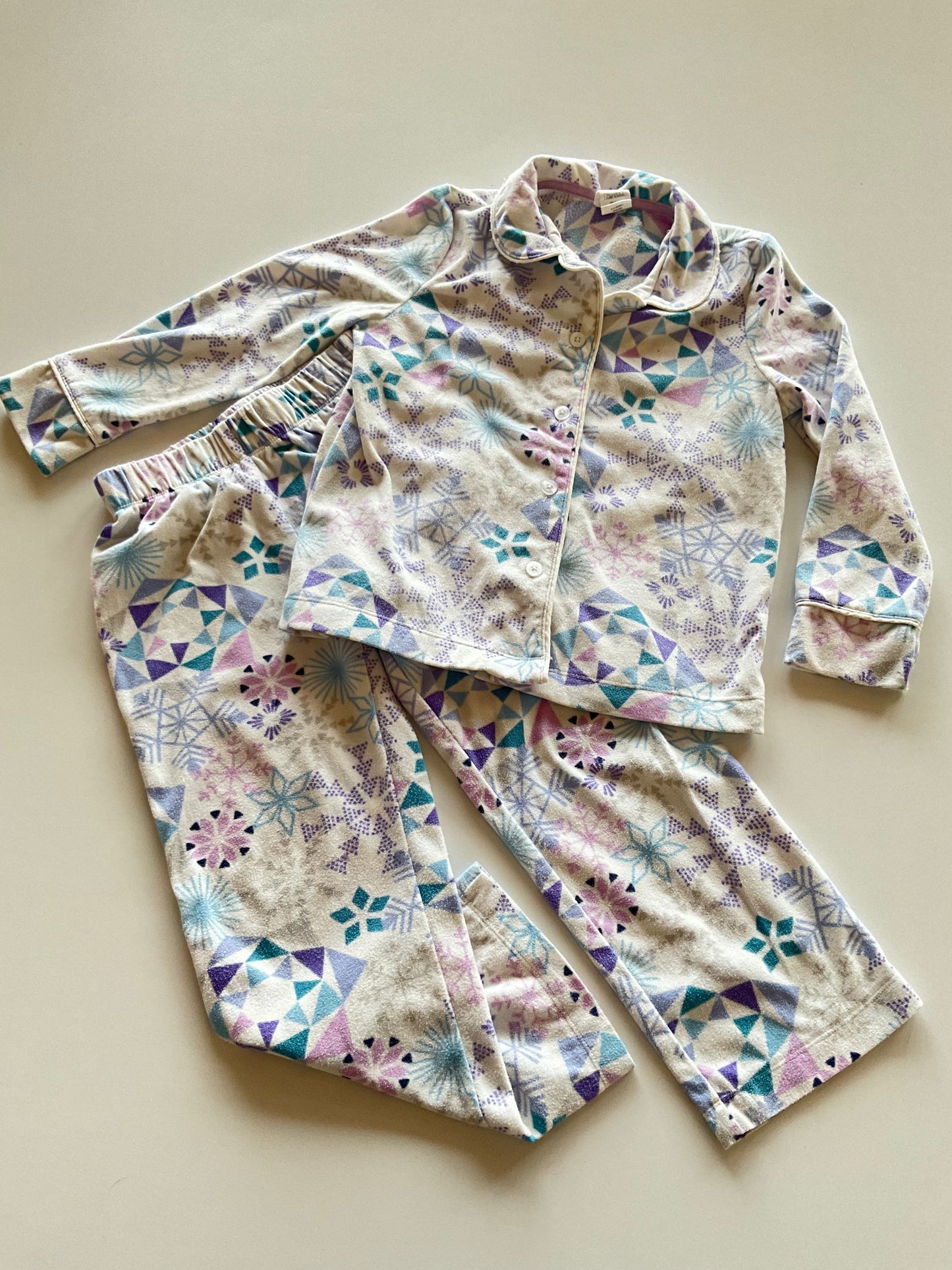 2pc White Winter Fleece Pajamas